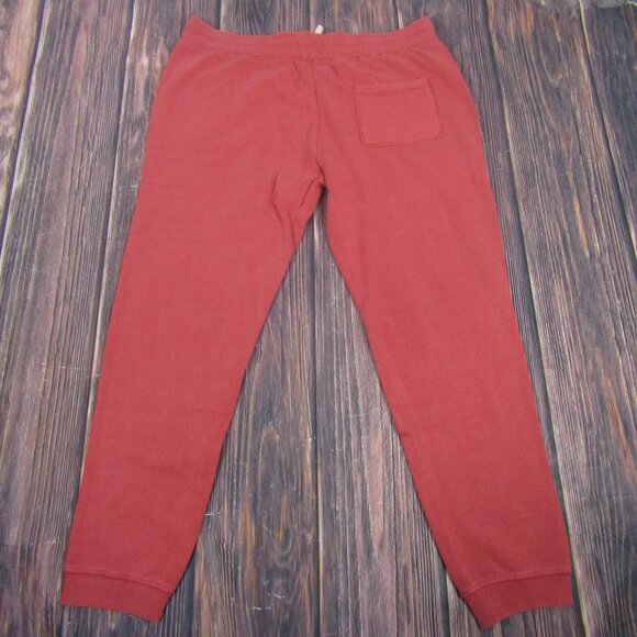 Marine Layer NEW NWT Womens XL Fleece Jogger Sweatpants Tandori Spice Red - Picture 4 of 5